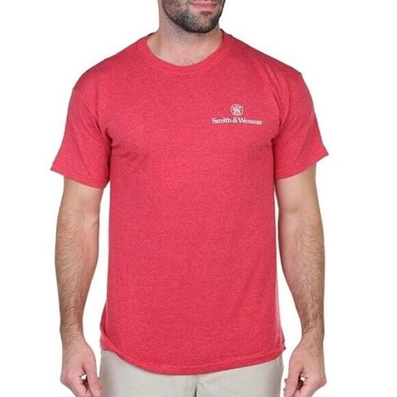 Smith & Wesson Red American Original Distressed Flag Graphic Print Tee Medium - Picture 3 of 4